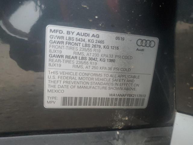 2019 AUDI Q5 PREMIUM - WA1ANAFY6K2117513