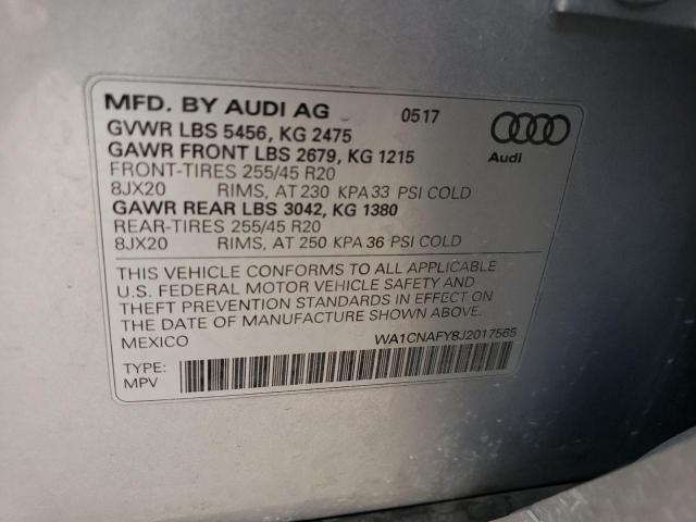 2018 AUDI Q5 PRESTIG - WA1CNAFY8J2017565
