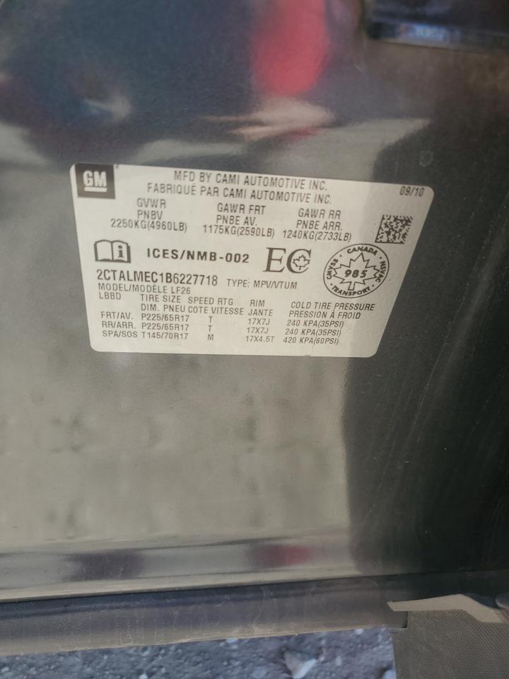 2CTALMEC1B6227718 2011 GMC Terrain Sle