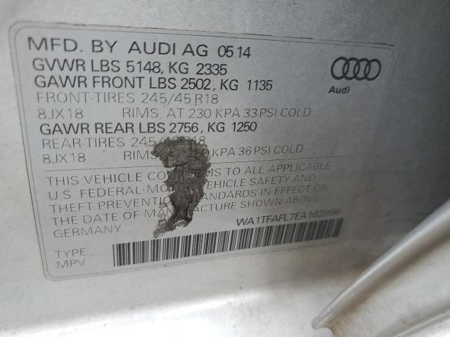 VIN WA1TFAFL7EA162996 2014 Audi A4, Premium no.13