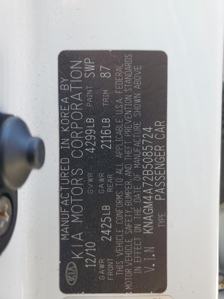 KNAGM4A72B5085724 2011 Kia Optima Lx