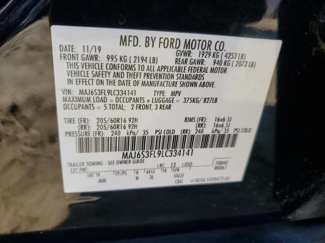 2020 Ford Ecosport S VIN: MAJ6S3FL9LC334141 Lot: 44792784