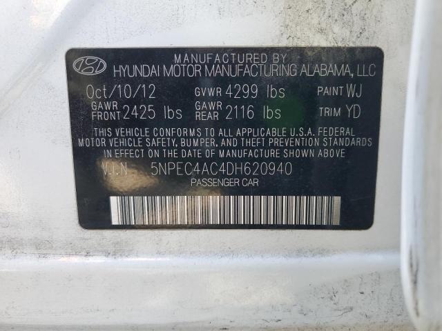 2013 Hyundai Sonata Se VIN: 5NPEC4AC4DH620940 Lot: 47611414