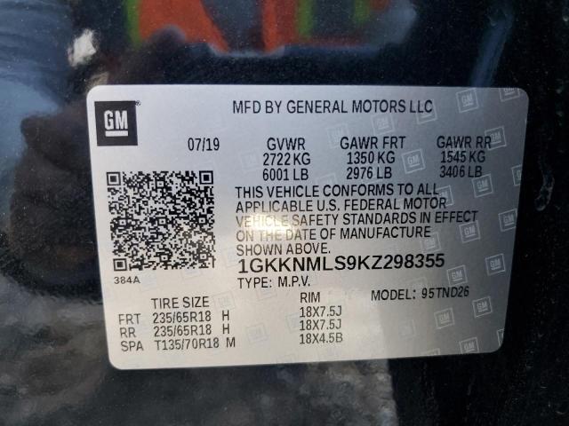 1GKKNMLS9KZ298355 2019 GMC Acadia Slt-1