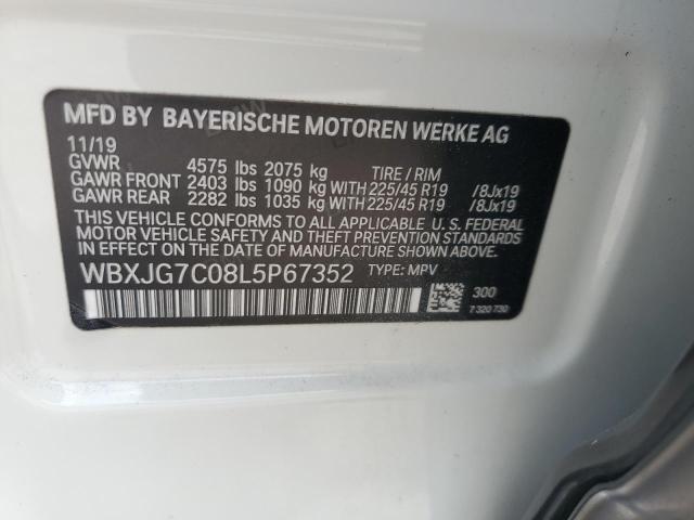 VIN WBXJG7C08L5P67352 BMW X1 SDRIVE2 2020 12