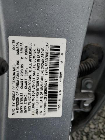 2019 Honda Civic Lx VIN: 2HGFC2F65KH556247 Lot: 48615534