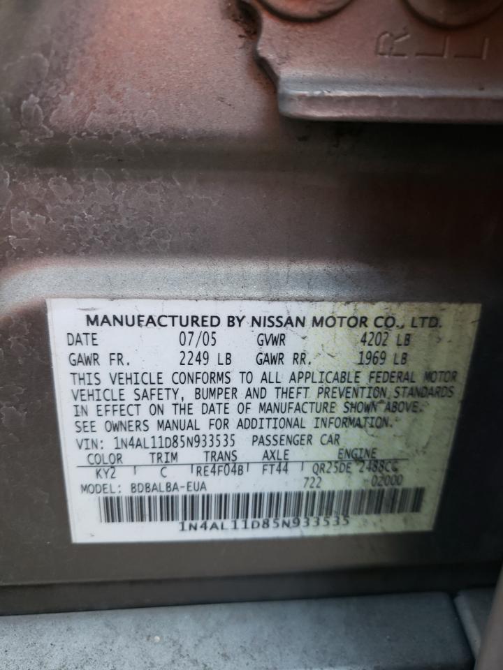 1N4AL11D85N933535 2005 Nissan Altima S