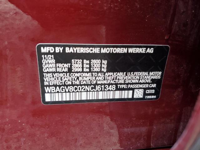 Lot #2421260940 2022 BMW M850XI salvage car