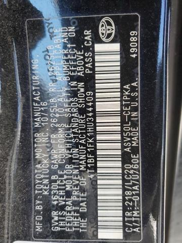 2017 TOYOTA CAMRY LE - 4T1BF1FK1HU344409
