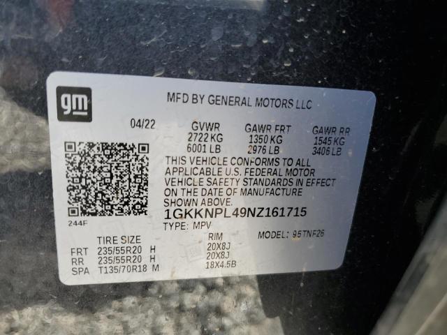 2022 GMC Acadia Denali VIN: 1GKKNPL49NZ161715 Lot: 46546454