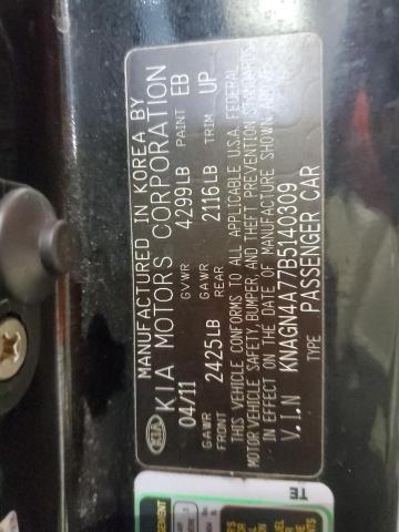 KNAGN4A77B5140309 2011 Kia Optima Ex