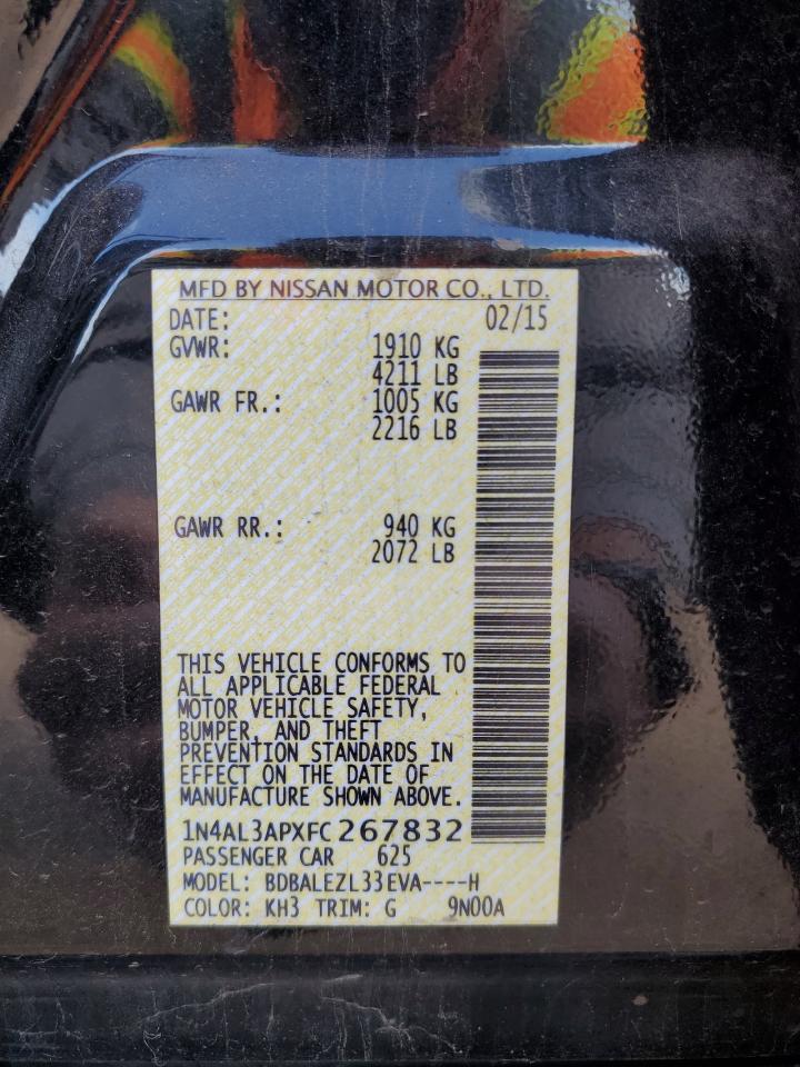 Lot #3316039236 2015 NISSAN ALTIMA 2.5