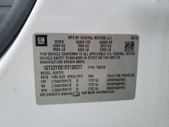 2015 GMC SIERRA K25 - 1GT22YEG1FZ126377
