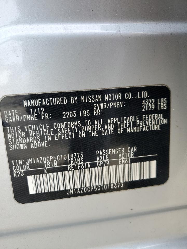 JN1AZ0CP5CT018373 2012 Nissan Leaf Sv