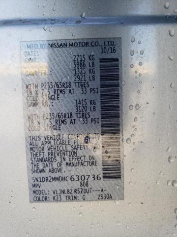 2017 NISSAN PATHFINDER - 5N1DR2MM0HC630736
