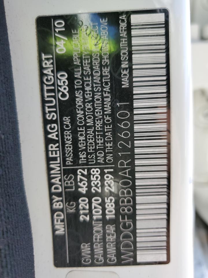 WDDGF8BB0AR126601 2010 Mercedes-Benz C 300 4Matic