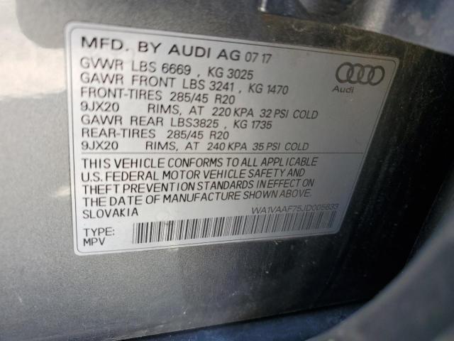 VIN WA1VAAF75JD005633 2018 Audi Q7, Prestige no.13