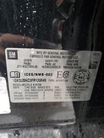 Lot #2438874162 2015 GMC YUKON SLT salvage car