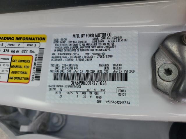2020 FORD FUSION SE - 3FA6P0HD3LR171056