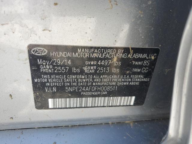 2015 Hyundai Sonata Se VIN: 5NPE24AF0FH008511 Lot: 46596594