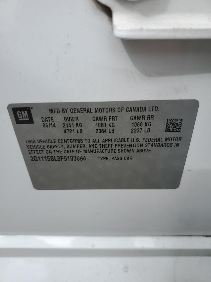 2G1115SL3F9103894 2015 Chevrolet Impala Lt