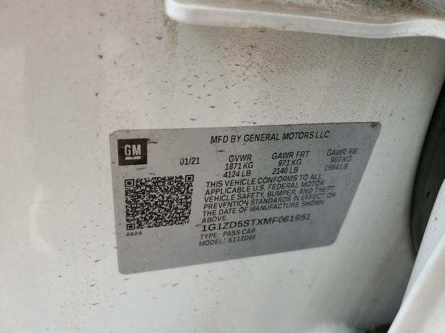 2021 CHEVROLET MALIBU LT - 1G1ZD5STXMF061951