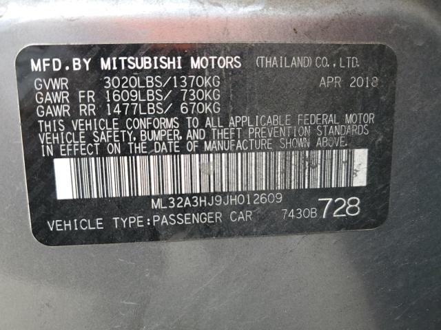 2018 Mitsubishi Mirage Es VIN: ML32A3HJ9JH012609 Lot: 47917084