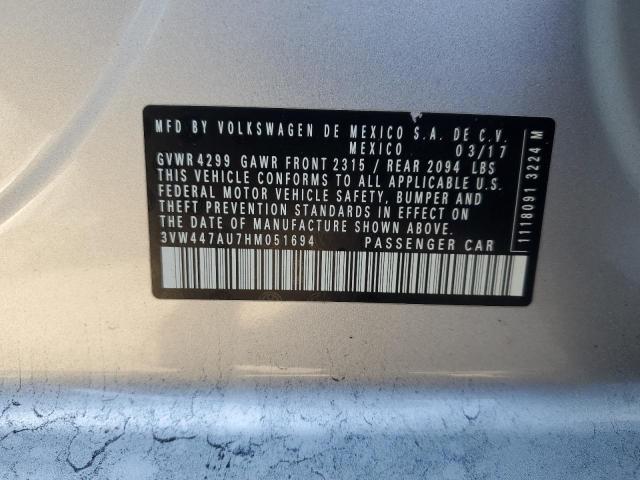 2017 VOLKSWAGEN GTI S/SE - 3VW447AU7HM051694