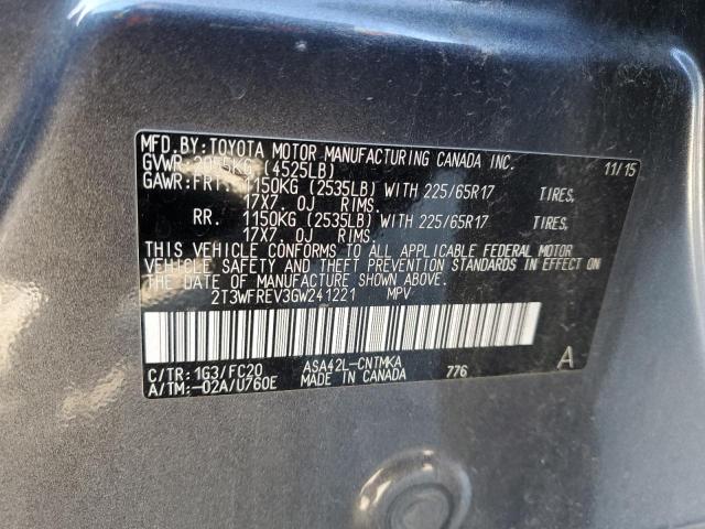 2016 TOYOTA RAV4 XLE - 2T3WFREV3GW241221