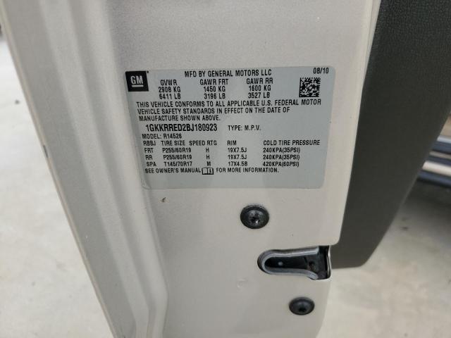 2011 GMC Acadia Slt-1 VIN: 1GKKRRED2BJ180923 Lot: 44022964