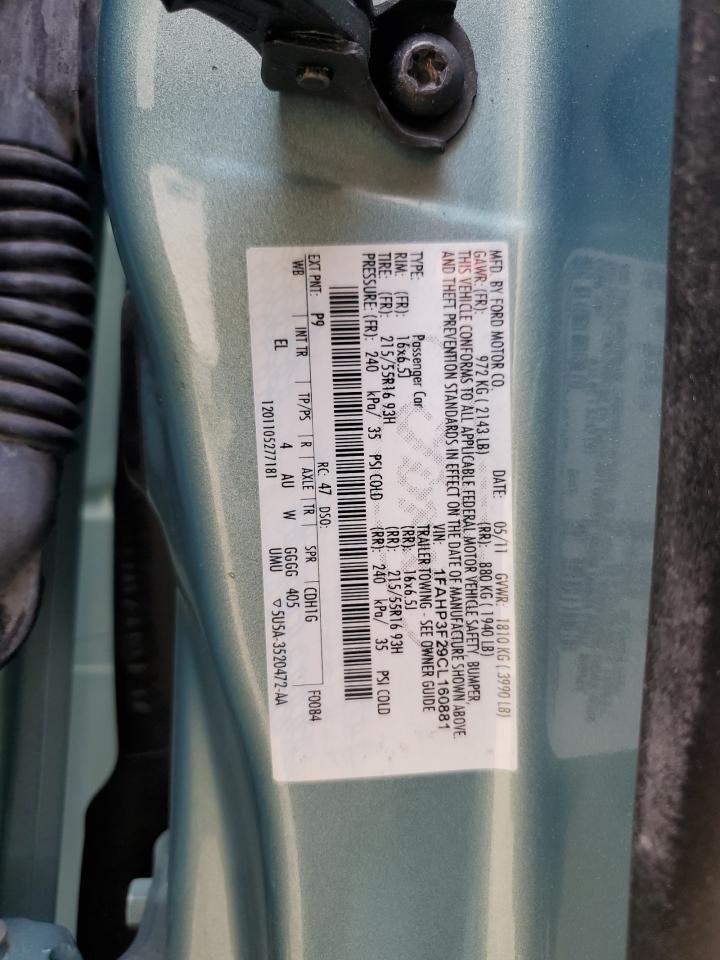 1FAHP3F29CL160881 2012 Ford Focus Se