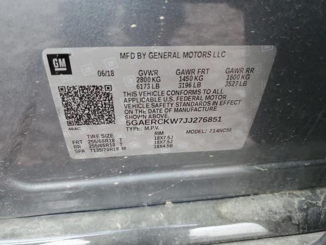 2018 BUICK ENCLAVE PR - 5GAERCKW7JJ276851