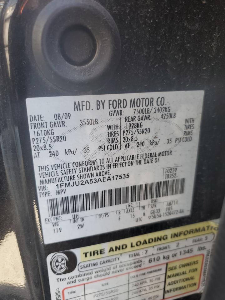 1FMJU2A53AEA17535 2010 Ford Expedition Limited