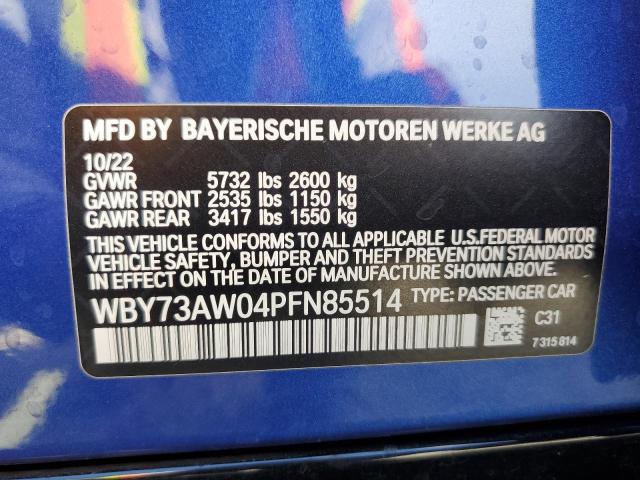 2023 BMW I4 EDRIVE4 WBY73AW04PFN85514