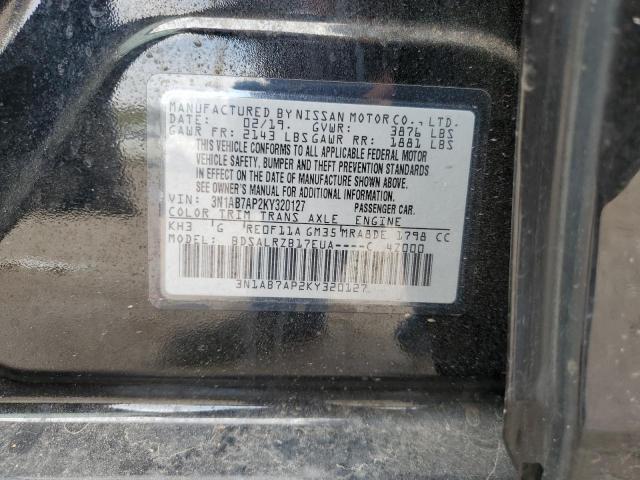 2019 NISSAN SENTRA S - 3N1AB7AP2KY320127