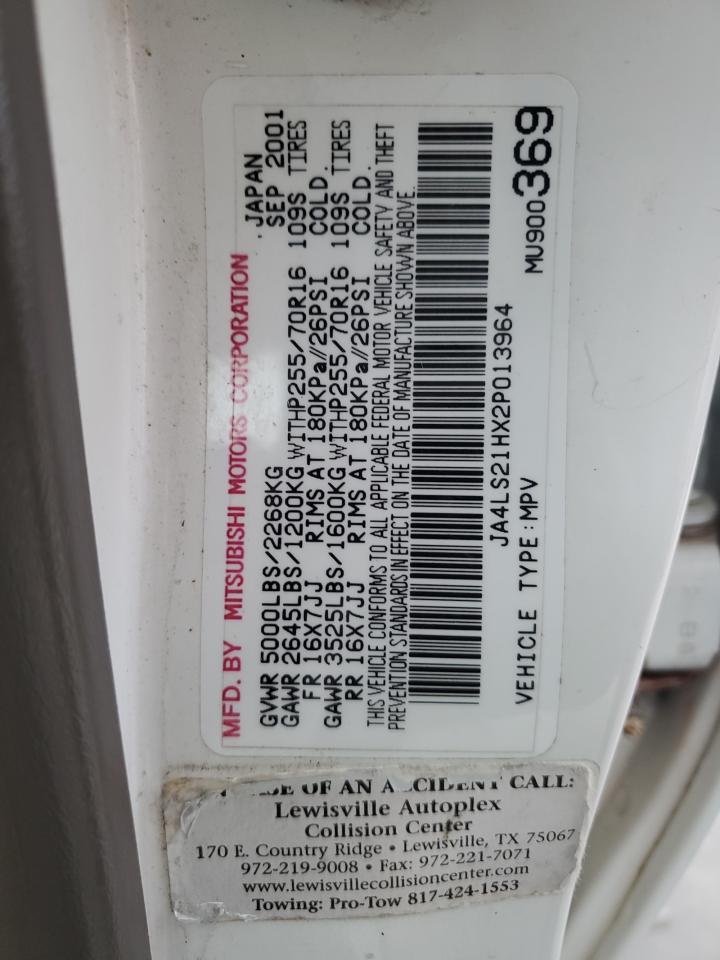 JA4LS21HX2P013964 2002 Mitsubishi Montero Sport Es
