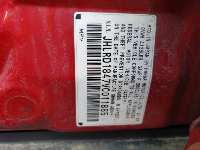 1997 Honda Cr-V Lx VIN: JHLRD1847VC011885 Lot: 48550454