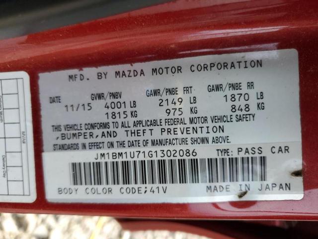 2016 Mazda 3 Sport VIN: JM1BM1U71G1302086 Lot: 47796334