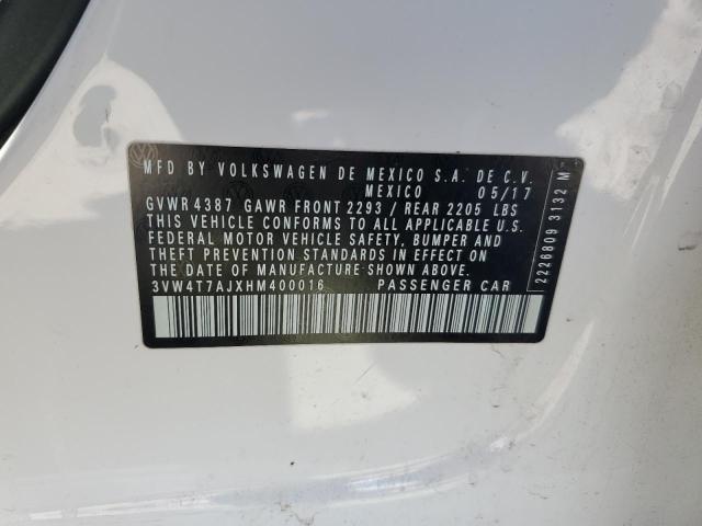 2017 Volkswagen Jetta Gli VIN: 3VW4T7AJXHM400016 Lot: 47543604