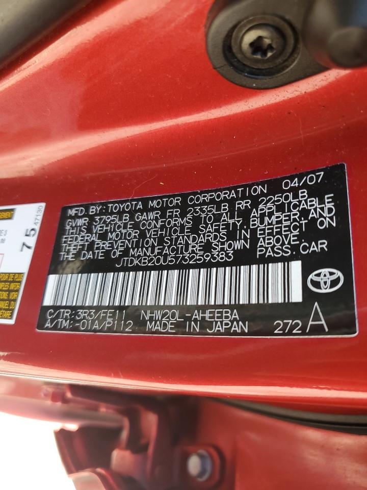 JTDKB20U573259383 2007 Toyota Prius
