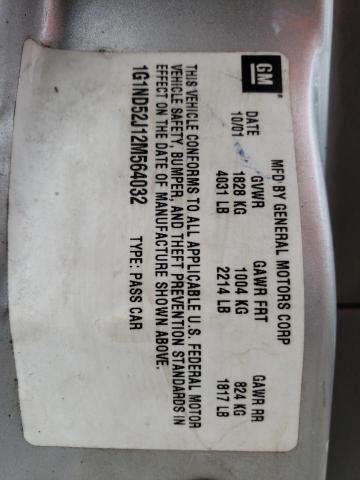 2002 Chevrolet Malibu VIN: 1G1ND52J12M564032 Lot: 47782694