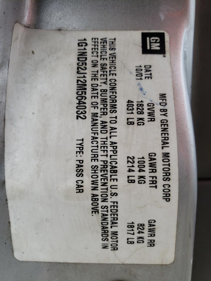 1G1ND52J12M564032 2002 Chevrolet Malibu