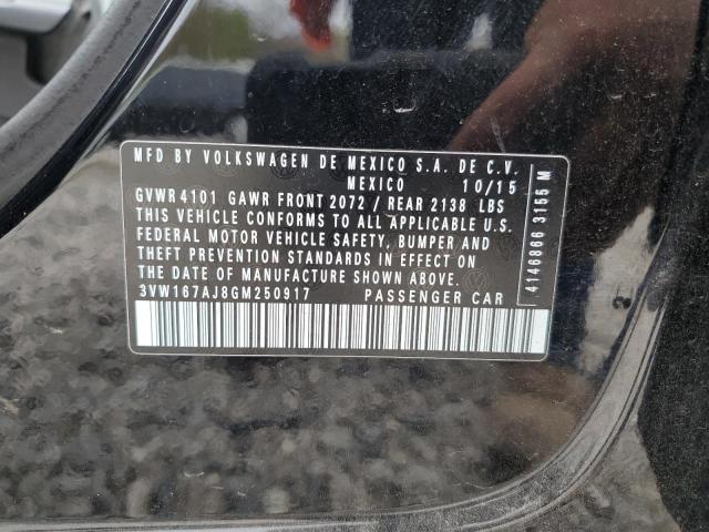2016 Volkswagen Jetta S VIN: 3VW167AJ8GM250917 Lot: 46950654