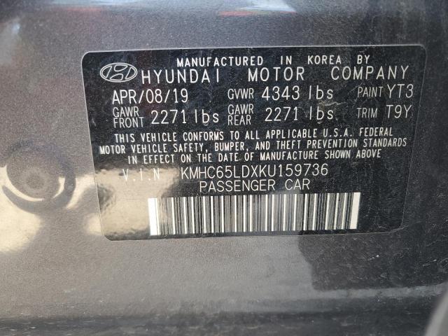 2019 HYUNDAI IONIQ - KMHC65LDXKU159736