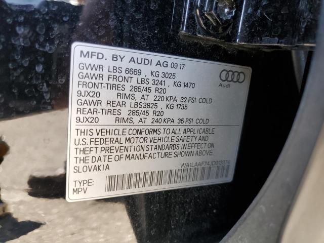 VIN WA1LAAF74JD013374 2018 Audi Q7, Premium Plus no.13