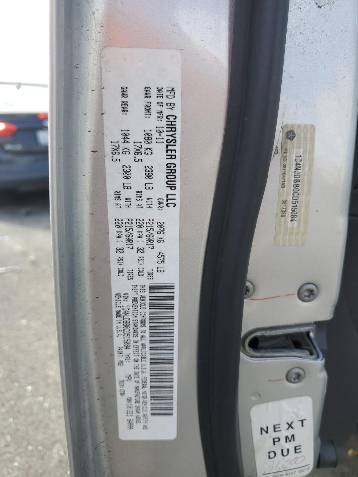 1C4NJDBB0CD515084 2012 Jeep Compass Sport