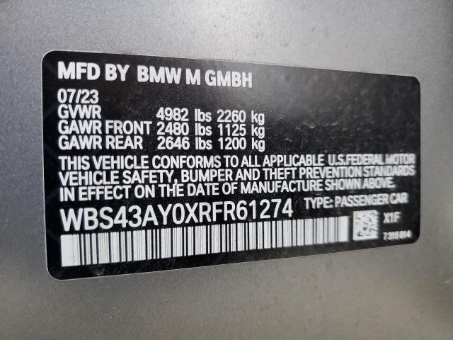 2024 BMW M3 COMPETI WBS43AY0XRFR61274