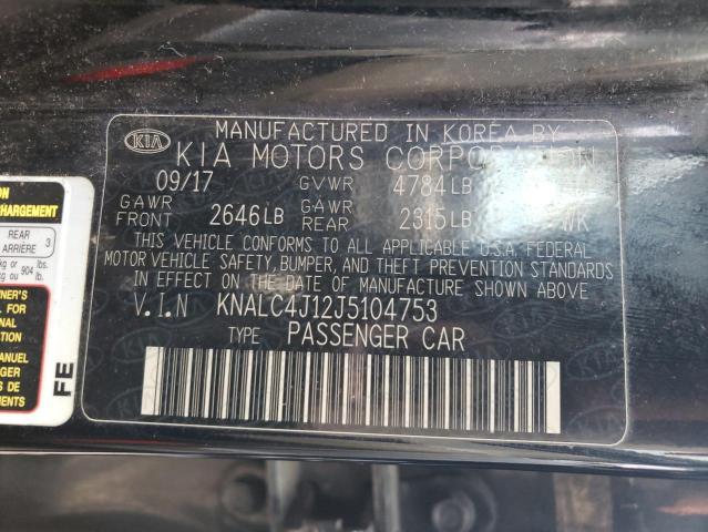 2018 KIA CADENZA LU - KNALC4J12J5104753