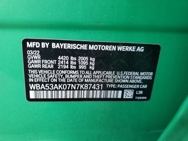 VIN WBA53AK07N7K87431 2022 BMW 2 Series, 228I no.13