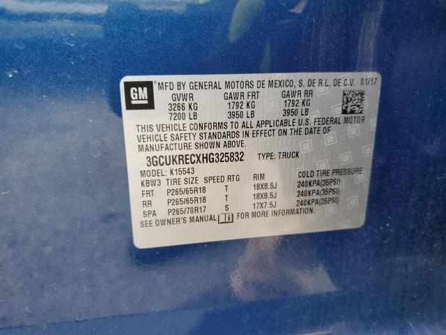 2017 CHEVROLET SILVERADO - 3GCUKRECXHG325832